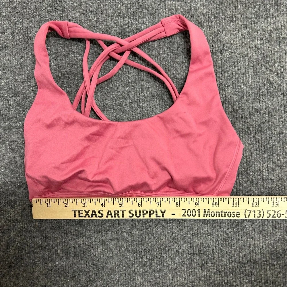 Victoria's Secret Sports Bra Womens Size XS Pink Strappy Crisscross Back Yoga